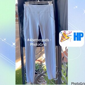 Lululemon Athletica Hip Side Pockets 25” Length Cropped Leggings Light Blue Sz 6